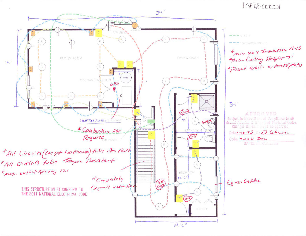 designing framing a basement