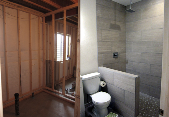 How To Finish A Basement  Bathroom  Before and After Pictures 