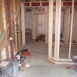 finishing a basement workout area