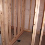 framing a basement bathroom floating walls